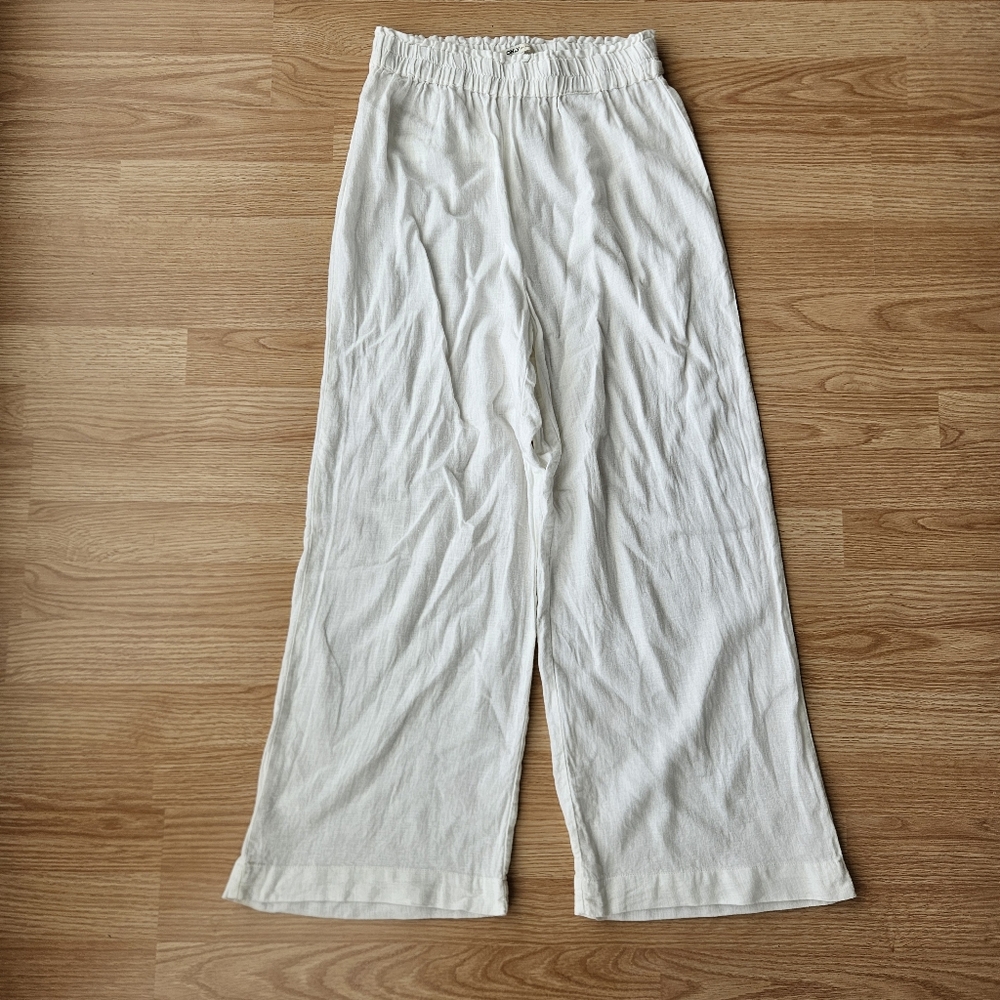 Only Women's White Wide-Leg Pants